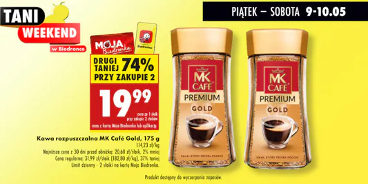 Biedronka: -74% na kawę rozpuszczalną MK Cafe Gold 09.05.2025