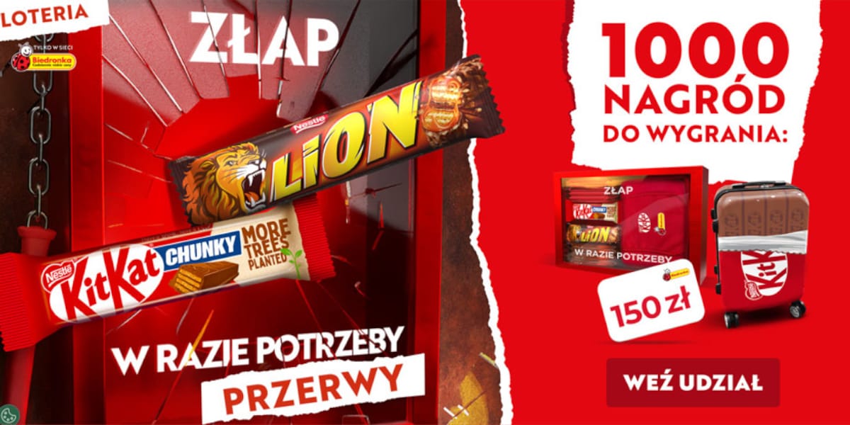 Biedronka: Loteria KitKat i Lion
