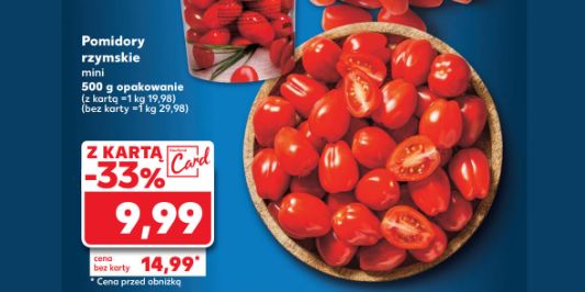 Kaufland: -33% na pomidory rzymskie mini 06.02.2025