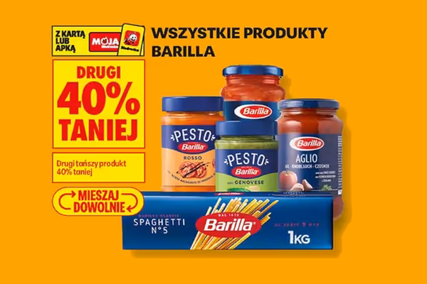 Biedronka: -40% na wszystkie produkty Barilla