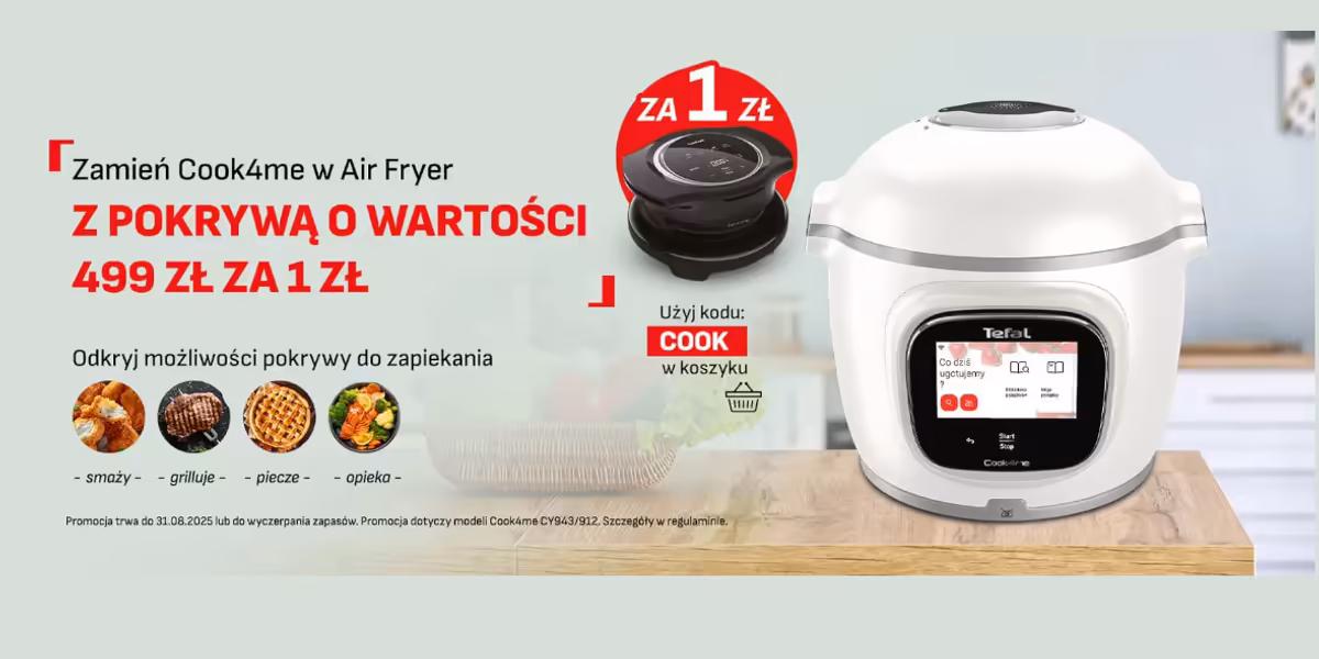 Tefal: 1 zł za pokrywę do zapiekania