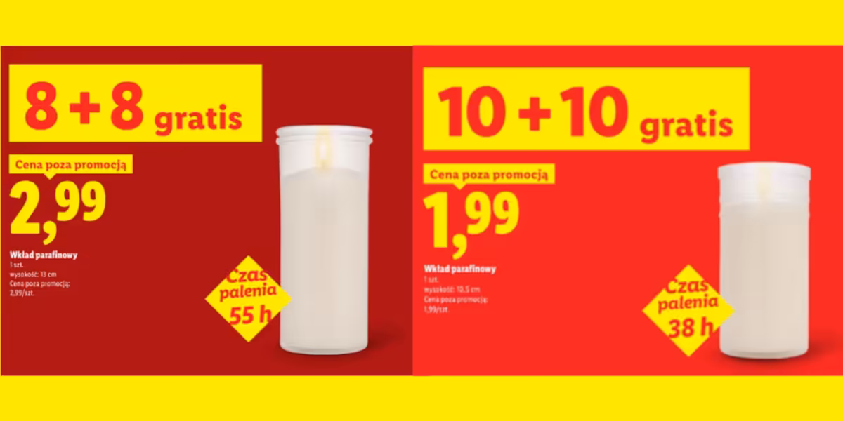 Lidl: PROMOCJE na wkłady do zniczy