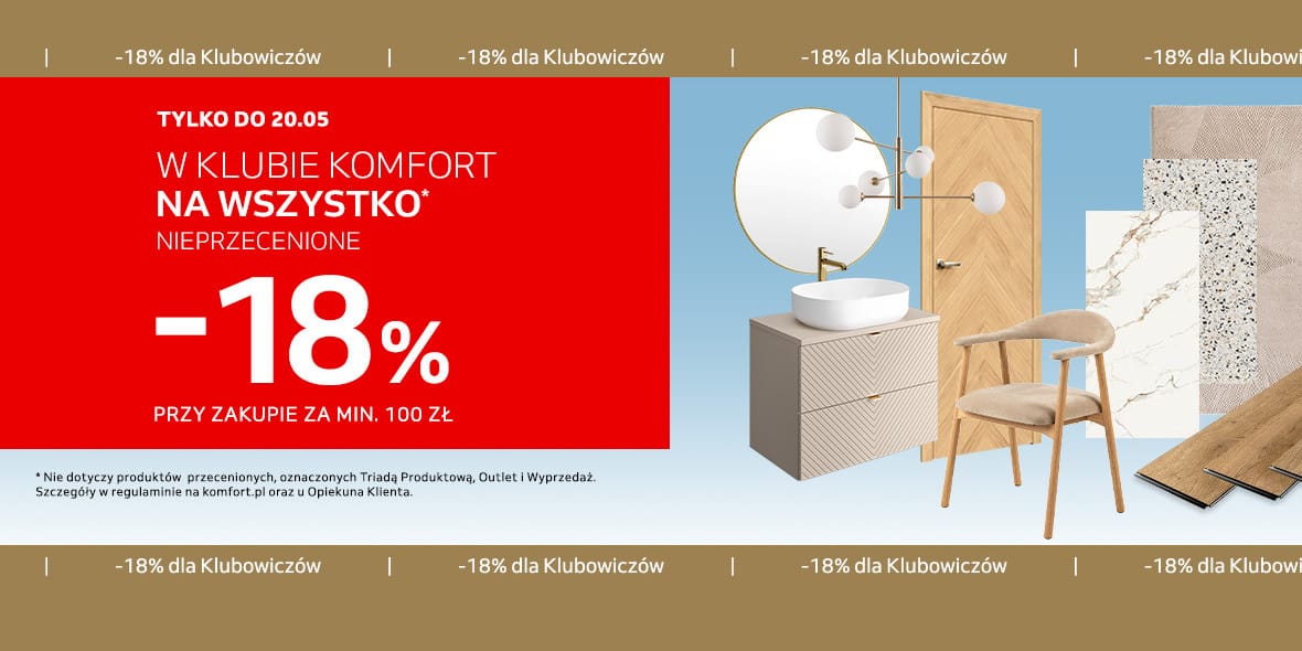 : -18% na nieprzecenione produkty