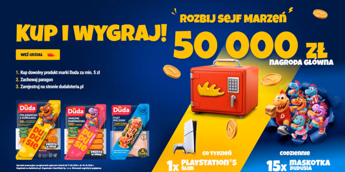 Loterie i Konkursy: Loteria Duda – Rozbij sejf marzeń