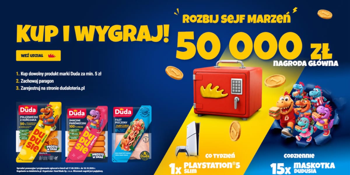 Loterie i Konkursy: Loteria Duda – Rozbij sejf marzeń