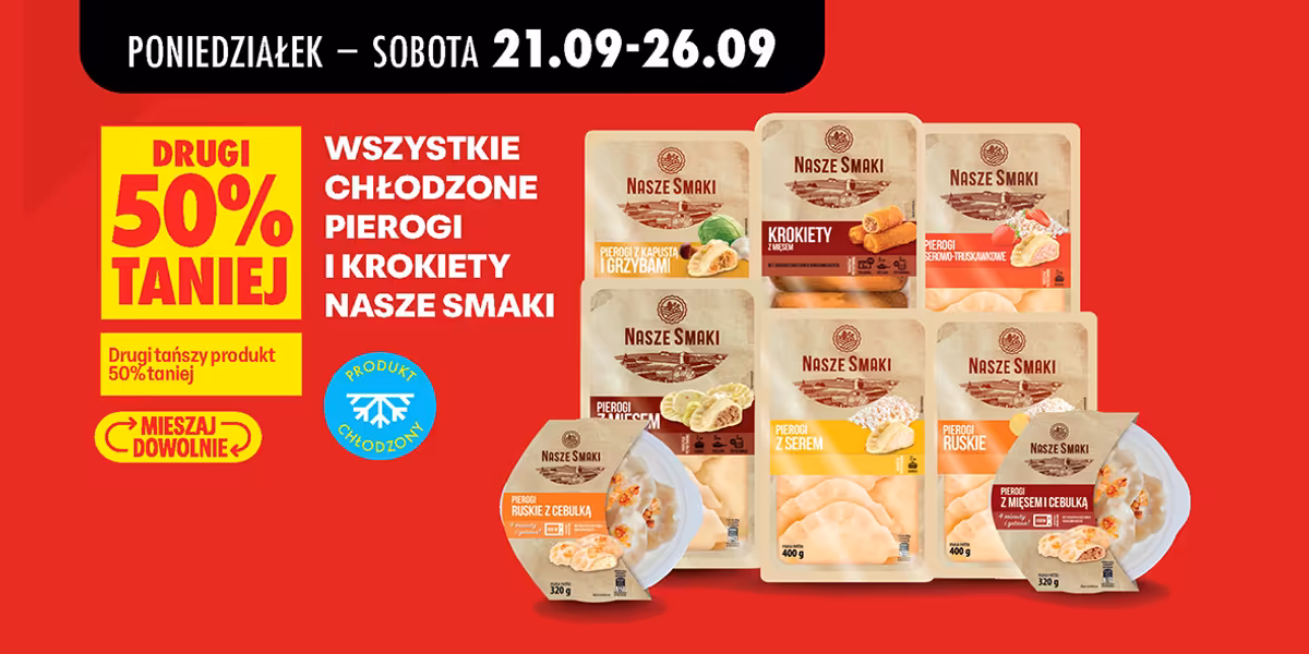 Biedronka: -50% na chłodzone pierogi i krokiety Nasze Smaki