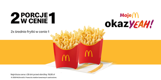 McDonald's: 2 w cenie 1 Średnie frytki 02.01.2026