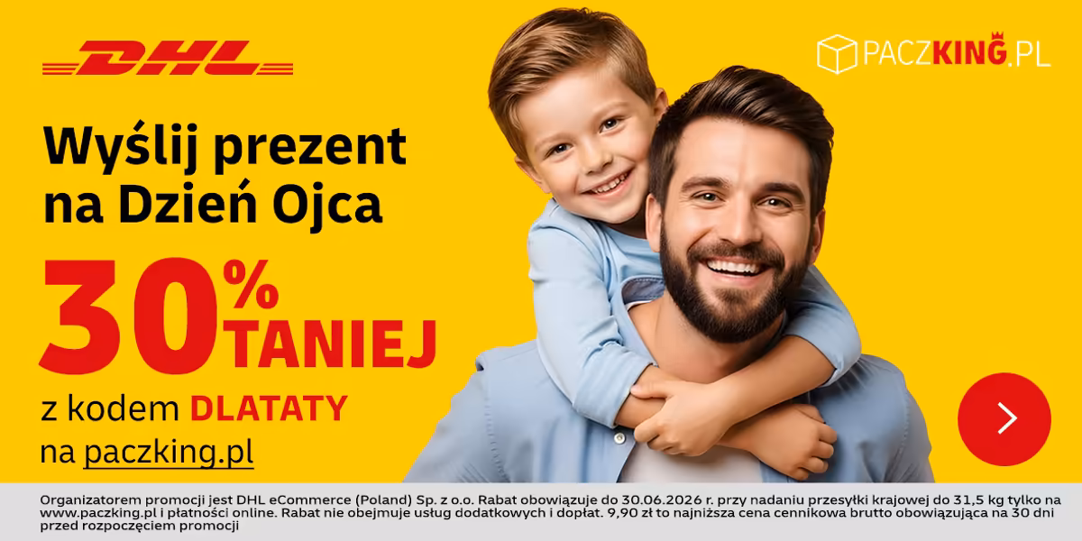 DHL: KOD rabatowy -30% na przesyłki dla Taty