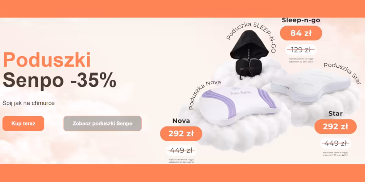 Senpo: -35% na poduszki Senpo