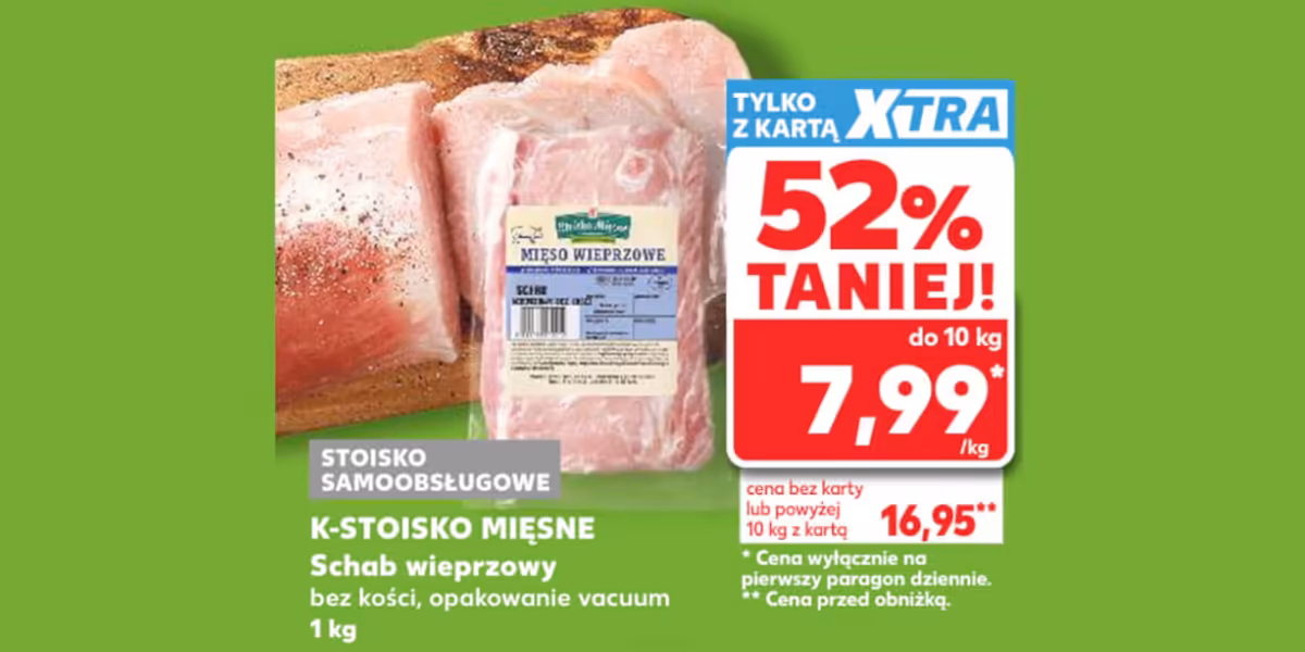 Kaufland: -52% na schab wieprzowy bez kości