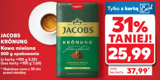 Kaufland: -31% na kawę mieloną Krönung Jacobs 12.06.2025