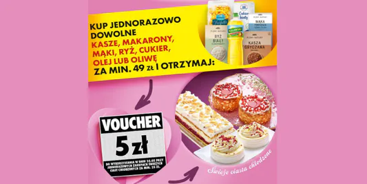 Biedronka: Voucher 5 zł przy zakupie dowolnych produktów 16.05.2025
