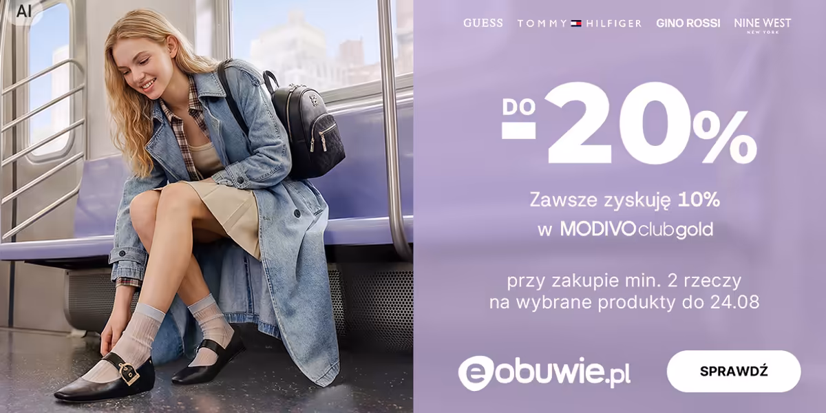 eobuwie.pl: KOD rabatowy Do -20% na wybrane produkty