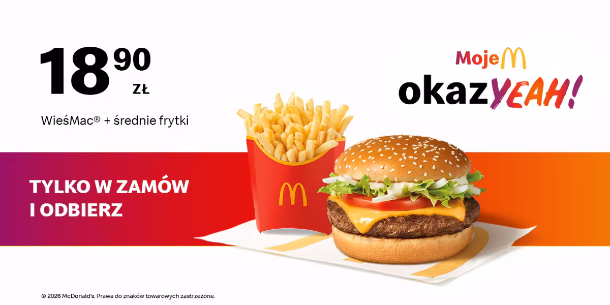 McDonald's: 18,90 zł WieśMac® + średnie frytki