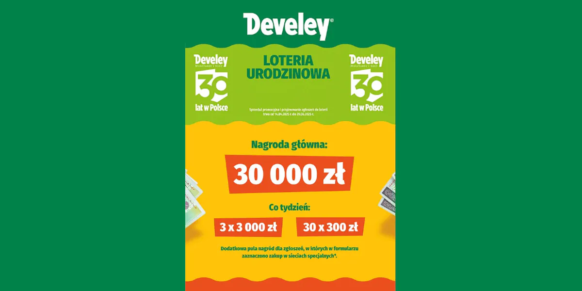 Loterie i Konkursy: Loteria urodzinowa Develey