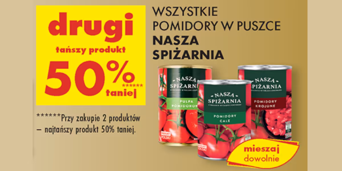 Biedronka: -50% na pomidory w puszce Nasza Spiżarnia
