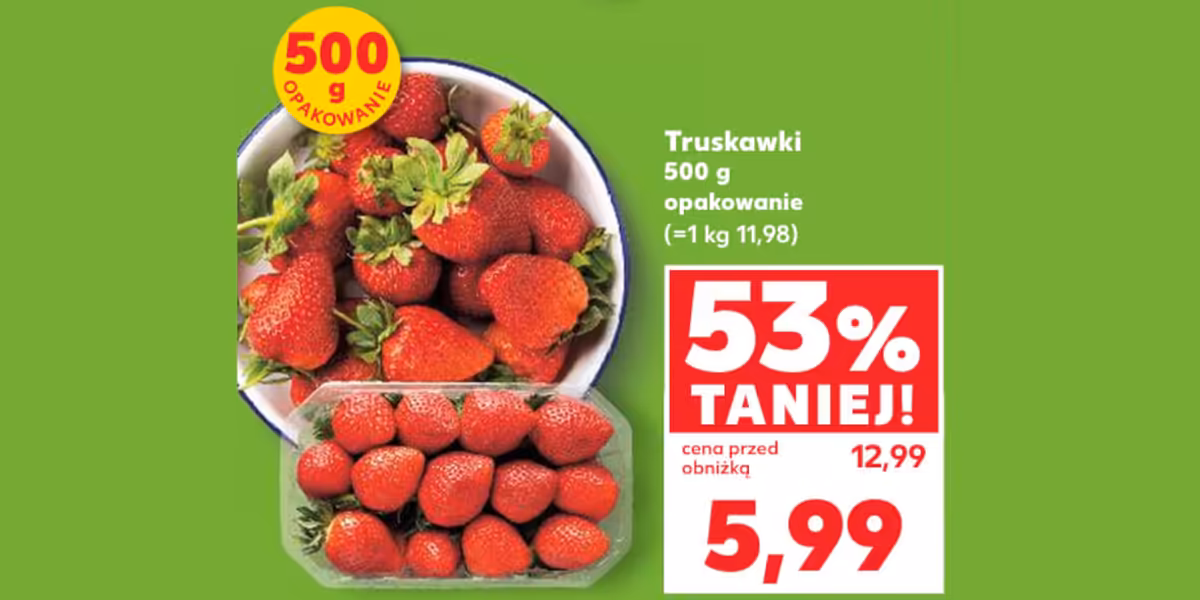 Kaufland: -53% na truskawki