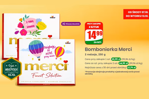 Dino: 14,99 zł za bombonierkę Merci