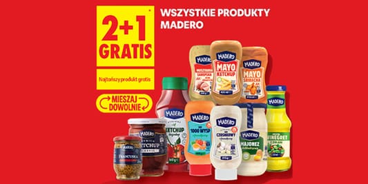 Biedronka: 2+1 GRATIS na wszystkie produkty Madero 23.10.2026