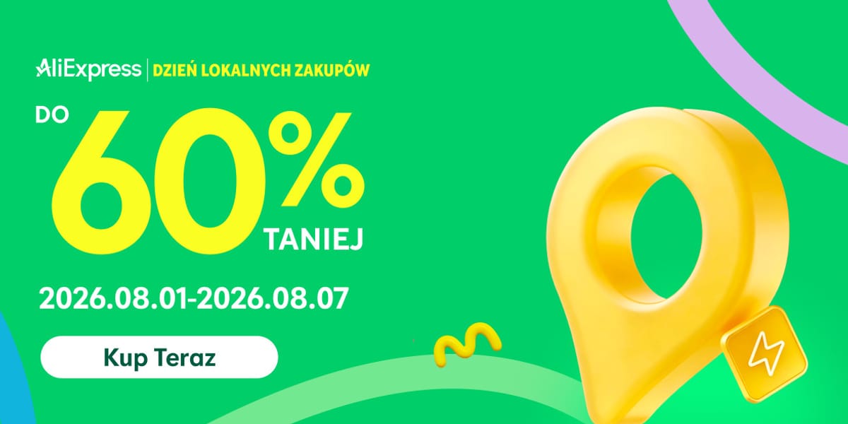 AliExpress: KOD rabatowy Do -250 zł i rabaty do -60%