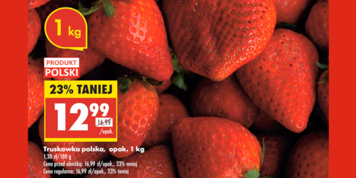 Biedronka: -23% na polską truskawkę