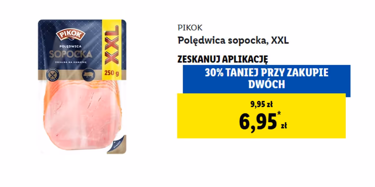 Lidl: -30% na polędwicę sopocką PIKOK
