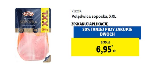 Lidl: -30% na polędwicę sopocką PIKOK 05.05.2025