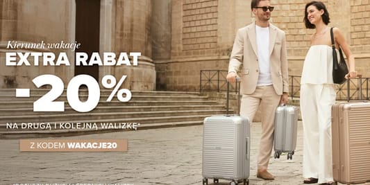 Puccini: KOD rabatowy -20% na drugą i kolejną walizkę 06.06.2025
