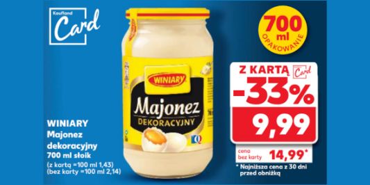 Kaufland: -33% na majonez dekoracyjny Winiary 13.03.2025