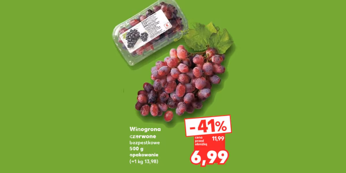 Kaufland: -41% na winogrono czerwone