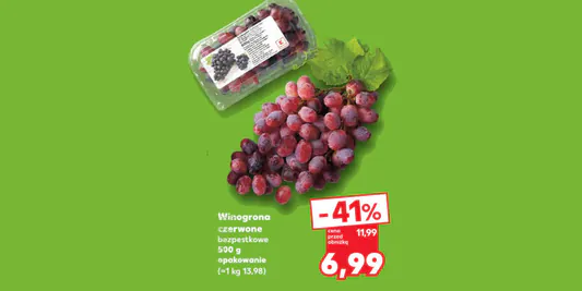 Kaufland: -41% na winogrono czerwone 09.04.2026
