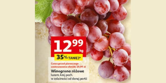Auchan: -35% na winogrona różowe 12.02.2026