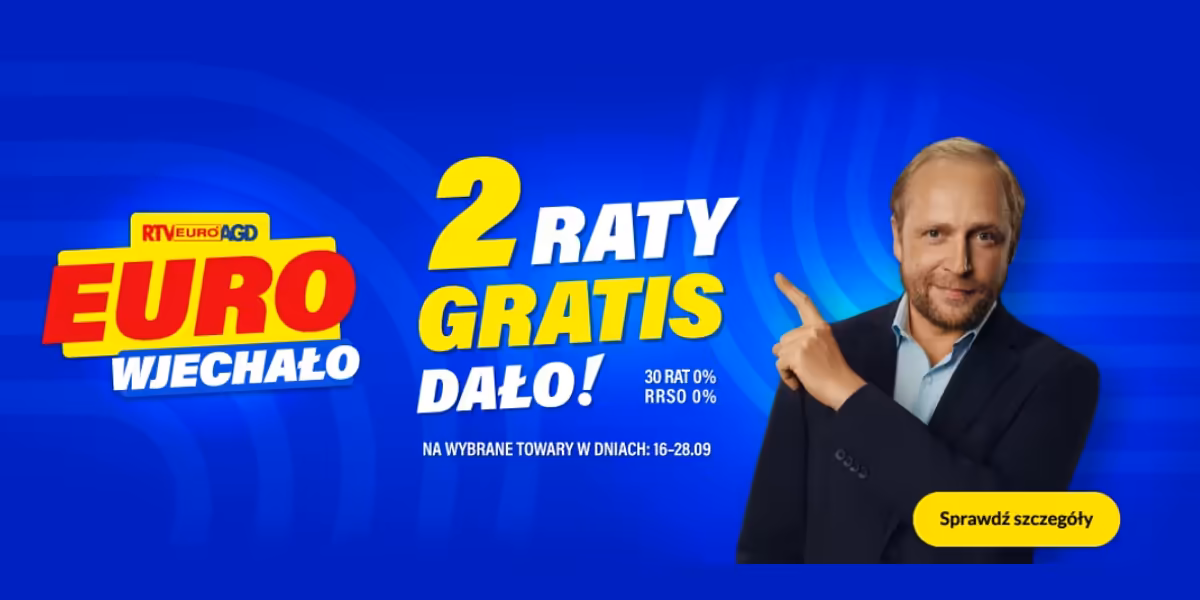 RTV EURO AGD: 2 raty GRATIS