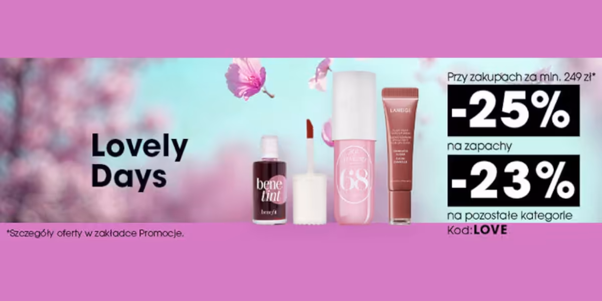 Sephora: KOD rabatowy Do -25% na wybrane produkty