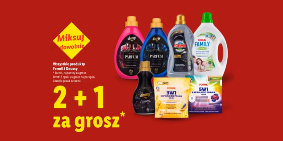 Lidl: 2+1 za GROSZ na artykuły marki Formil i Doussy
