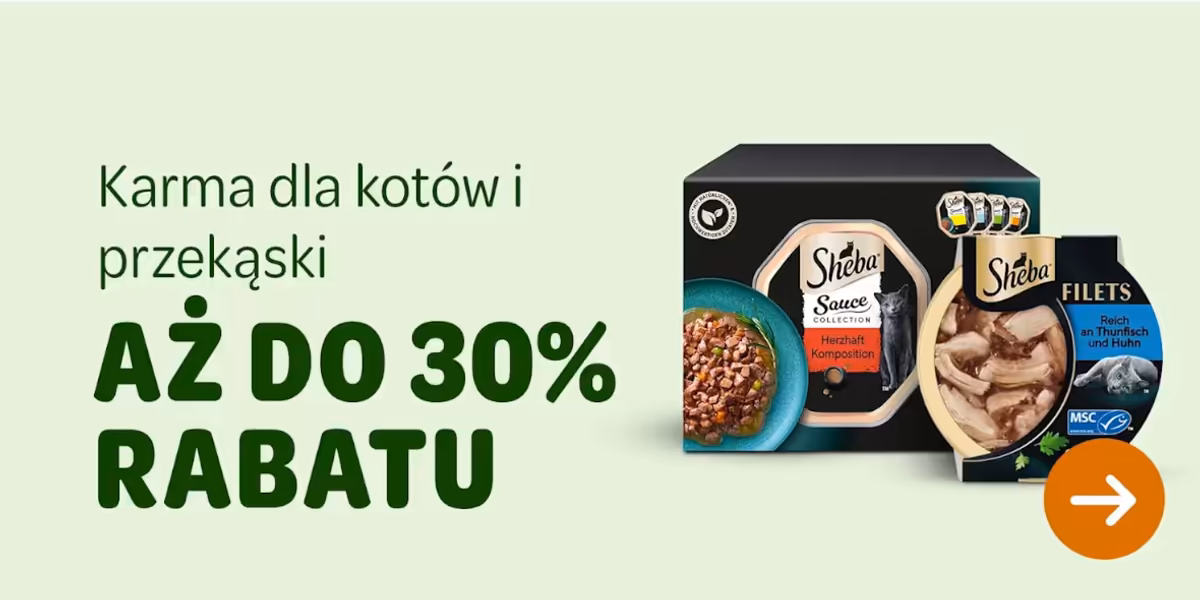 zooplus: Do -30% na karmę i przekąski dla kotów Sheba