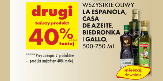 Biedronka: -40% na wszystkie oliwy 28.05.2025