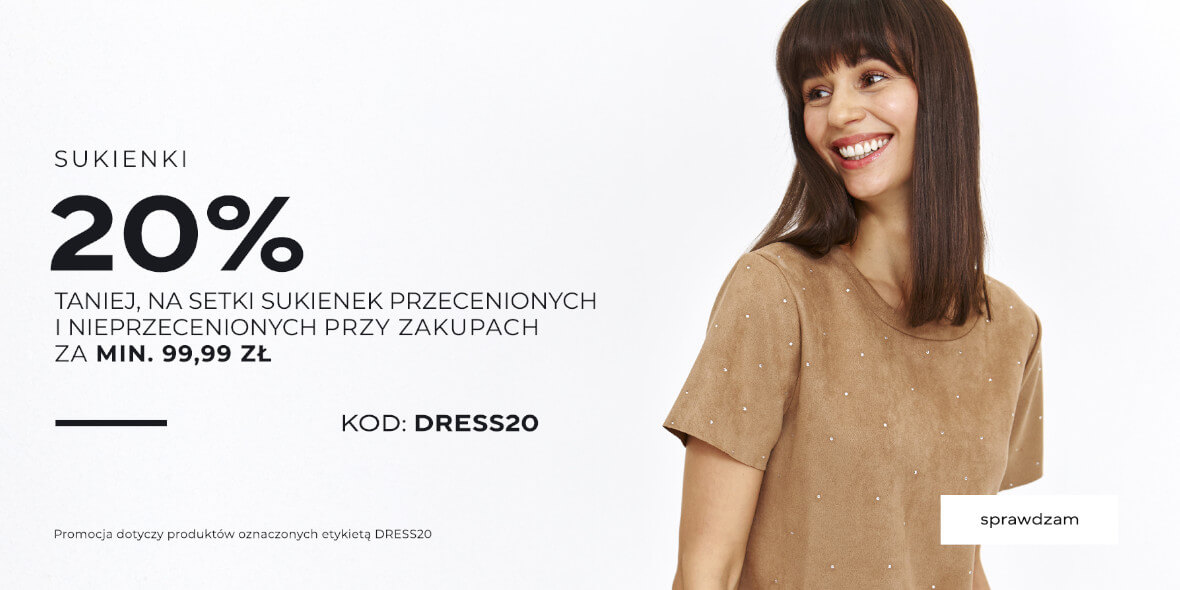 Top Secret: KOD rabatowy -20% na sukienki 03.06.2025