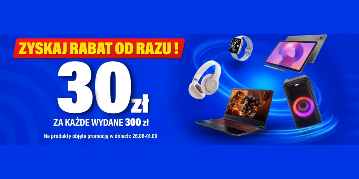 RTV EURO AGD: KOD rabatowy -30 zł za każde wydane 300 zł