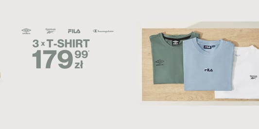 50 style: 179,99 zł za 3 T-shirty 06.05.2025