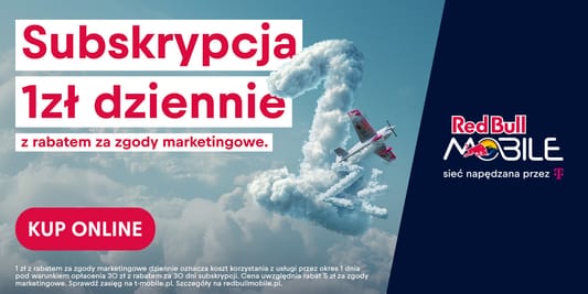 Red Bull MOBILE: 1 zł dziennie za subskrypcje 14.02.2025