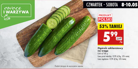 Biedronka: -53% na ogórki szklarniowe 08.05.2025