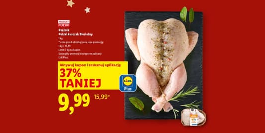 Lidl: KUPON -37% na kurczaka Biesiadnego 06.12.2025