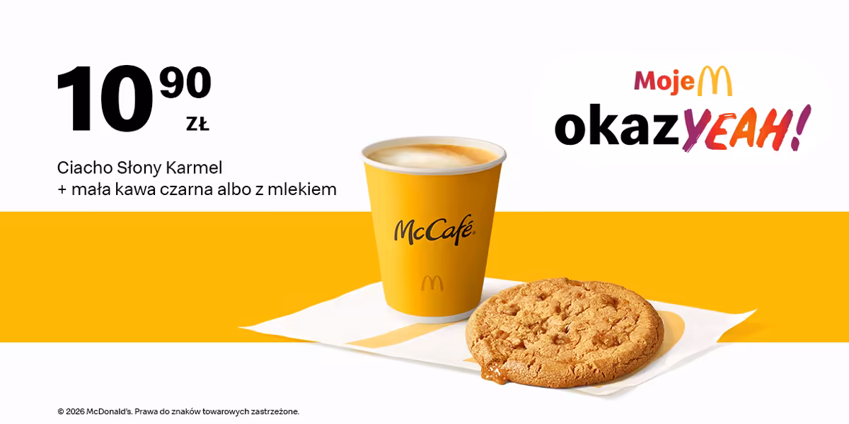McDonald's: 10,90 zł Ciacho słony karmel + mała kawa