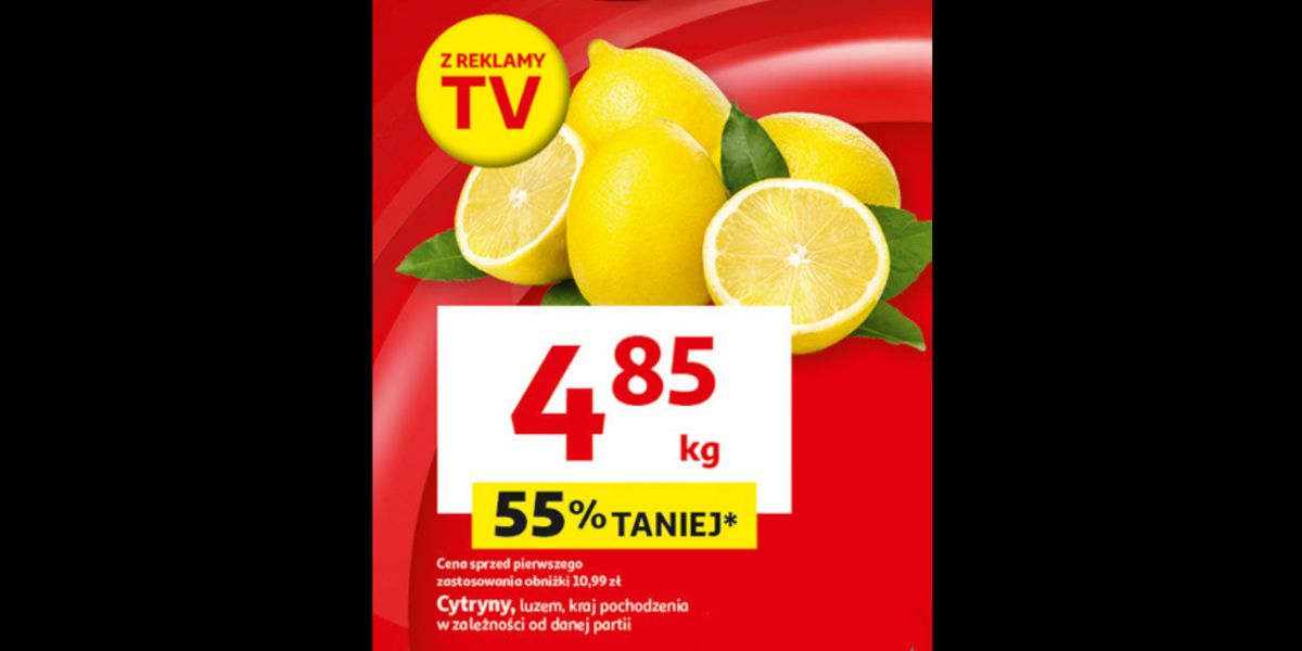 Auchan: -55% na cytryny