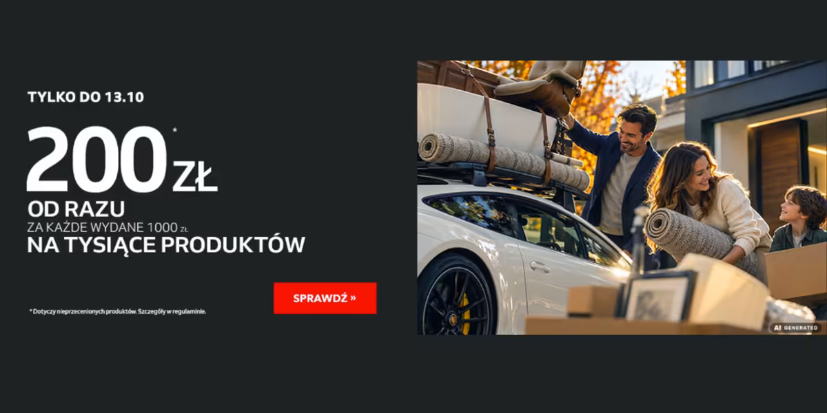 Komfort: -200 zł za każdy wydany 1000 zł