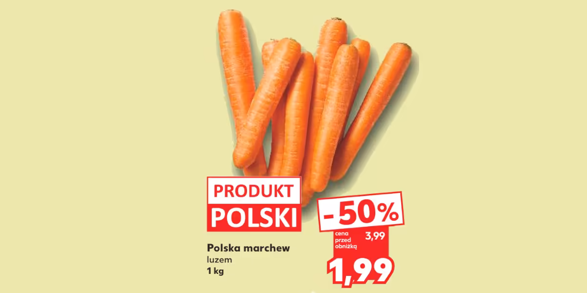 Kaufland: -50% na polską marchew