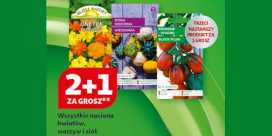 Auchan: 2+1 za GROSZ za wszystkie nasiona kwiatów, warzyw i ziół 13.03.2025