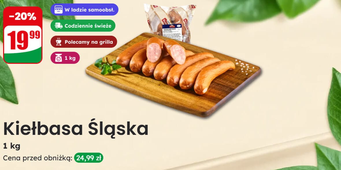 Dino: -20% na kiełbasę śląską 05.05.2025