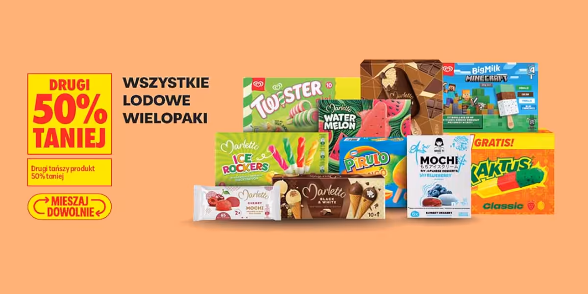Biedronka: -50% na wszystkie lodowe wielopaki